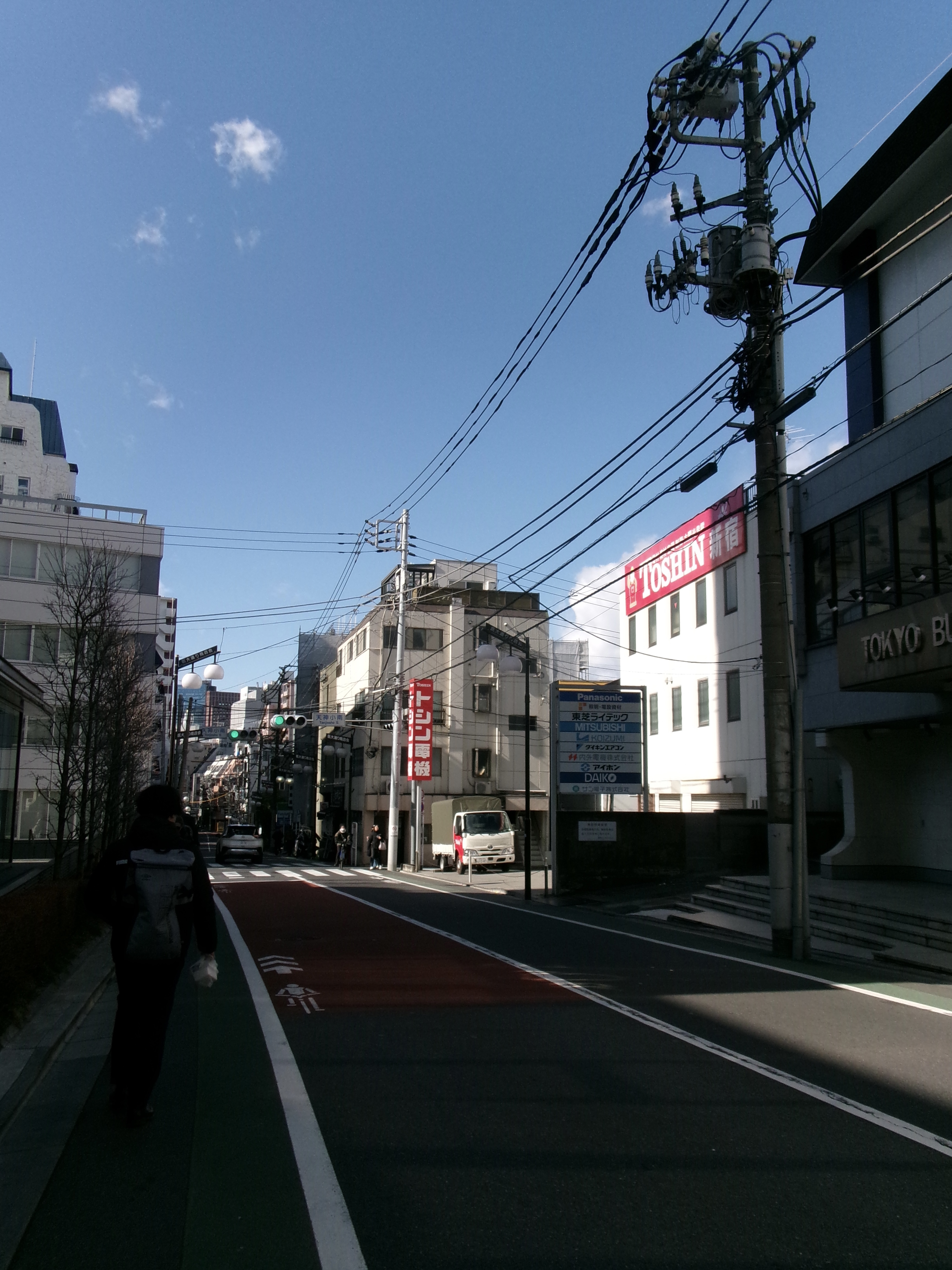 City street scene from the day