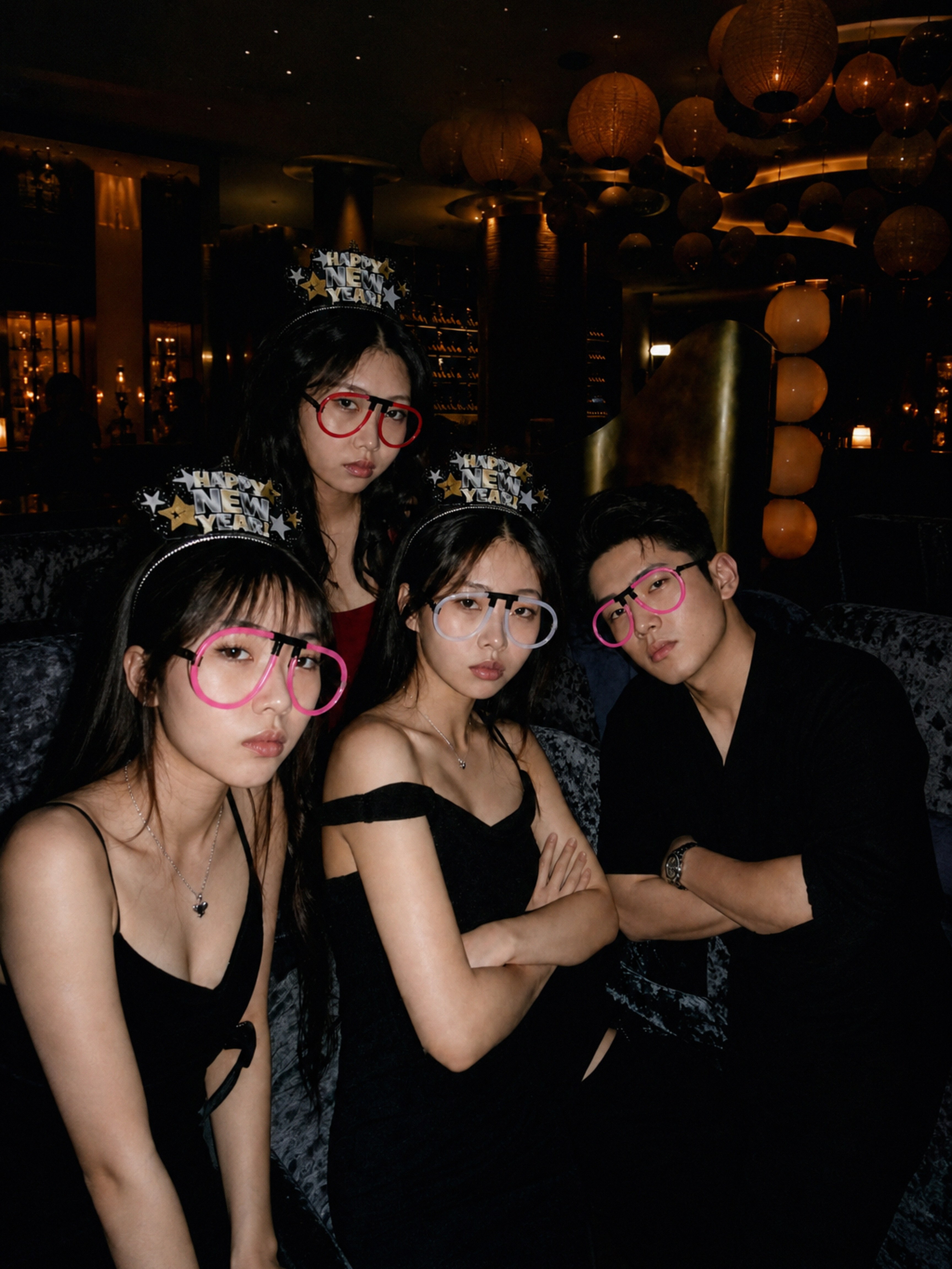 New Year celebration with friends from the day