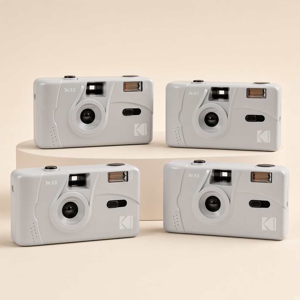 Film Table Kit — four Kodak M35 film cameras